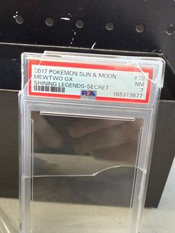 2017 POKEMON SUN & MOON SHINING LEGENDS #78 MEWTWO GX SHINING LEGENDS-SECRET Damage slab