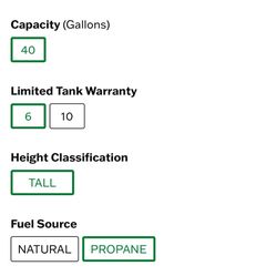40 Gallon Propane Water Heater