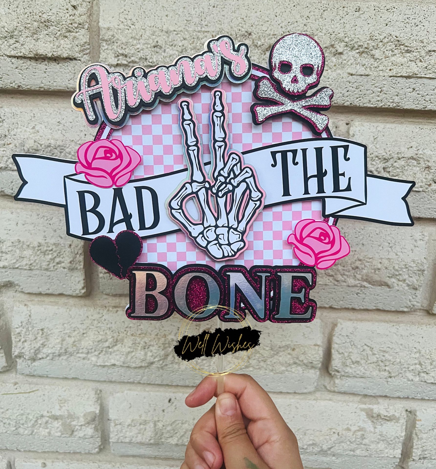 Bad 2 The Bone Cake Topper