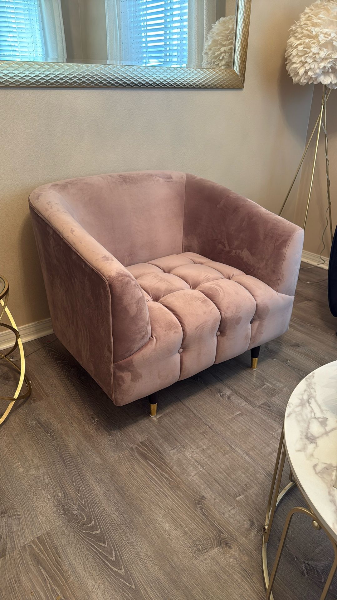 Velvet Blush Julia Accent Chair