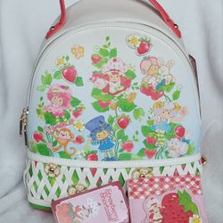 Strawberry Shortcake backpack and cardholder