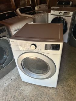 LG - 7.4 Cu. Ft. Stackable Electric Dryer with FlowSen