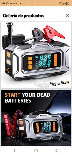 8000A Jump Starter with Air Compressor, 180PSI Auto-Shutoff Tire Inflator
12V Car Battery Jumper Starter Portable (9L Gas/8L Diesel) Engines, Jump Box