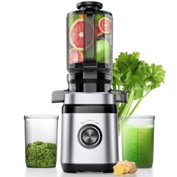 EILKOS Juicer Machines, Cold Press Juicer with Wide Feed Chute, Slow Masticating Juicers for Whole Vegetables & Fruits, High Juice Yield, Easy to Clea