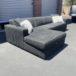 Nice Dark Gray Sectional Couch 