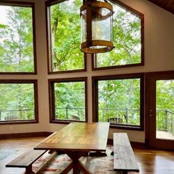 Custom Made Indoors And Outdoors Farmhouse Dining Tables And Benches.