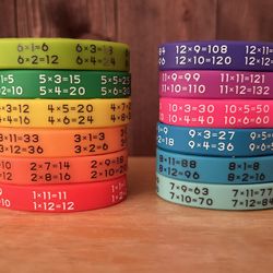 Learn Maths Rubber Bracelets