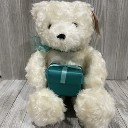 GUND White Teddy Bear Stuffed Animal Plush Jewelry Box Make A Wish