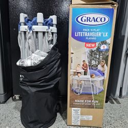 Graco Pack 'n Play LiteTraveler LX Playard, Outdoor and Indoor Use, Canyon, Blue, Unisex