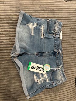 Refuge Denim Mid Rise Push-Up Jean Shorts