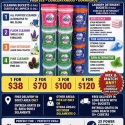 5 Gallon Cleaning & Laundry – Mix & Match Deals 🧼🧺Cubetas de Limpieza y Lavandería – Combina y Ahorra 🧼🧺