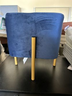 Royal Blue Velvet Square Chair