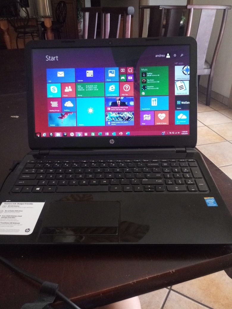 Hp laptop 15'