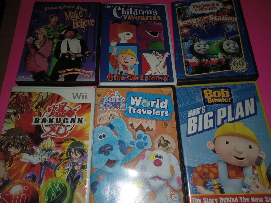 Kids Dvds Blues Clues, Barney, Thomas The Train, Bob The Builder, And Others (Please See My Other Items)