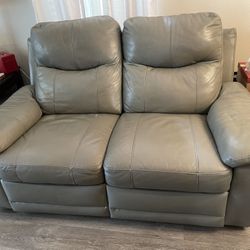 Leather loveseat 