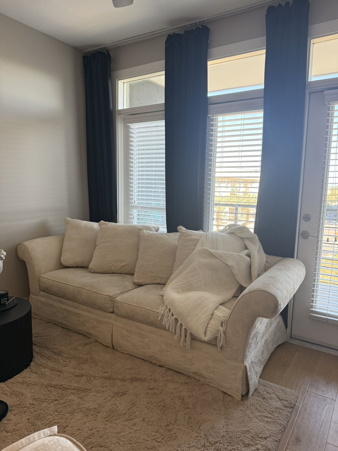 Eggshell White Couch 