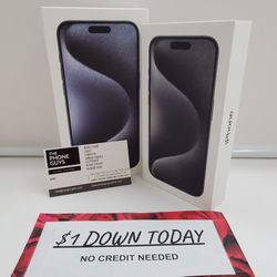 Apple IPhone 15 Pro Max 5G Unlocked - $1 Down Today - NO CREDIT Needed