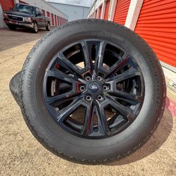 20s Ford F150 Expedition Black Wheels Rims Rines And Tires Oem