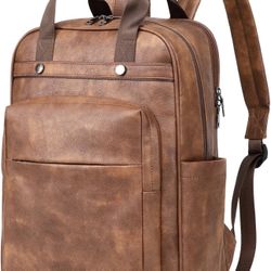 Brown Leather Backpack