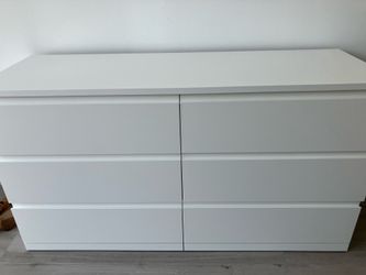IKEA STORKLINTA 6-drawer dresser, white/anchor/unlock function