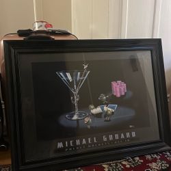 Martini Glass Poster With Frame! 