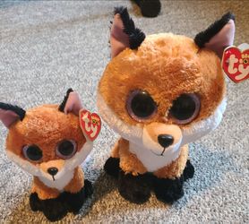 Ty Beanie Boo Fox Plush Set of 2