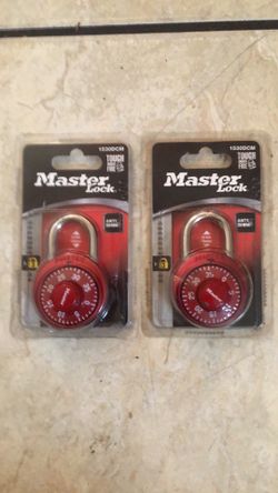 2 Brand New 1530DCM Master Lock Combination Padlocks