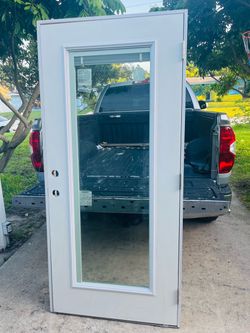Exterior Door With Mini Blind 36x80 Frame