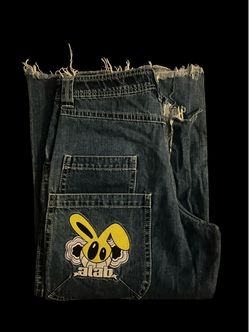 Alab Dark Wash Denim Jeans with Embroidered Pocket