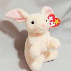 Easter Basket? Smiling Nibbler the Rabbit, TY Beanie Baby 1998, Swing tag ERROR