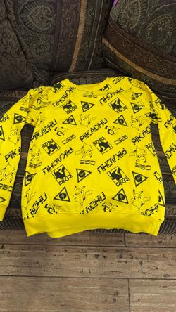 Pikachu All-Over Print Yellow Sweatshirt