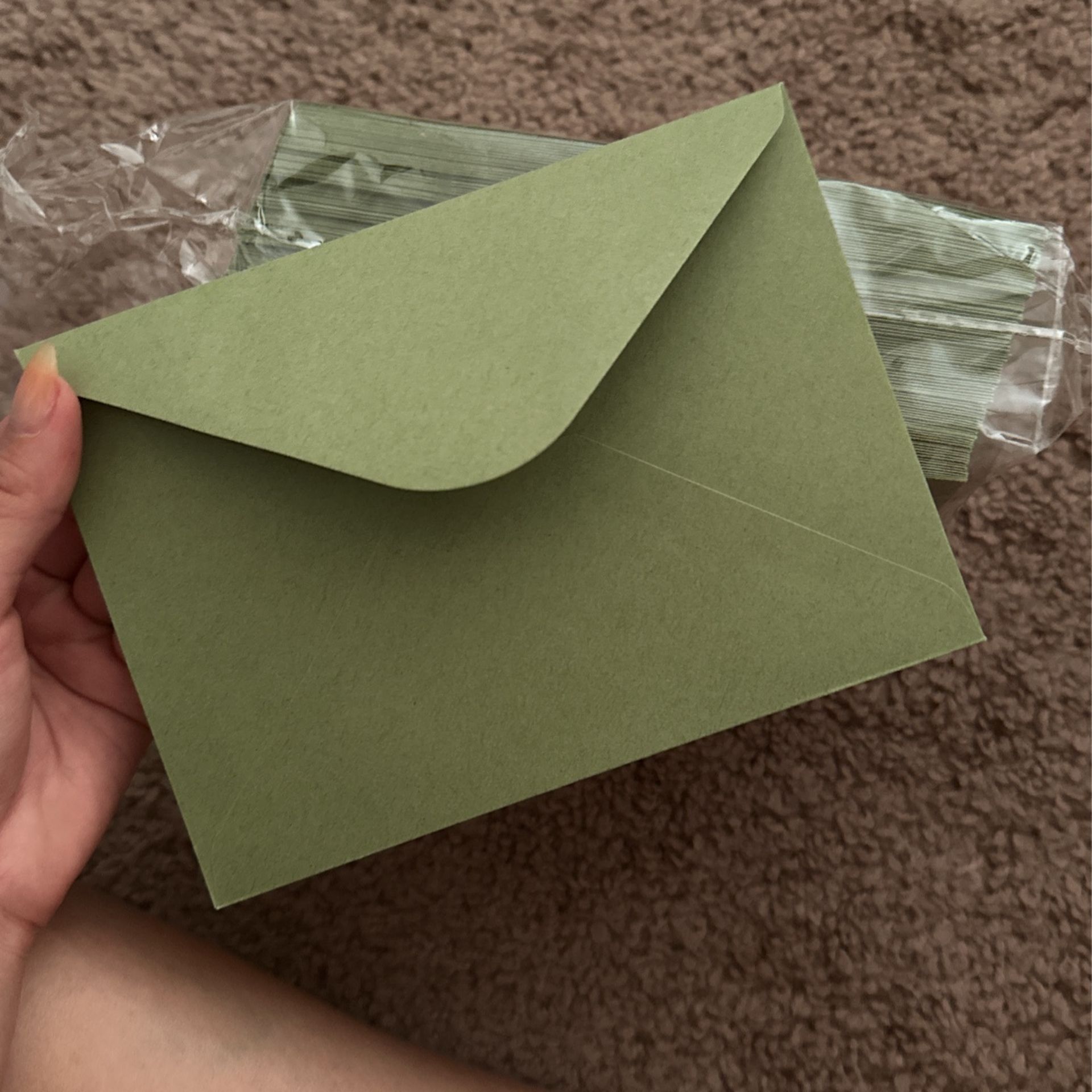 100 Pack Wedding Envelope Sage