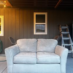 Used Suede Micro-Fiber Loveseat Couch