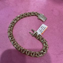 14k Gold 9mm Chino Bracelet 