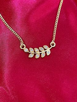 24 Carat Gold Plated Chain With Zircon Diamond