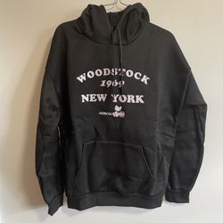 Woodstock New York 1969 Hoodie Sweatshirt NEW Women’s Medium / Men’s Small Black