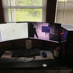 Cyberpower Gaming PC Model C Series ET9380 AMD Ryzen 5 3600 6 Core 16 RAM 2 TB. * WITH 2 MONITORS *