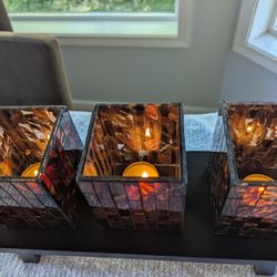 Partylite Vintage Mosaic Candleholders With Stand