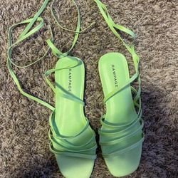 Shoes Rampage Athena Mint green Sandals wraparound size 8.5