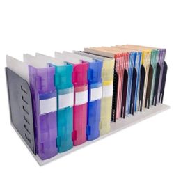 🔥 BRAND NEW 9-Slot Vertical File Organizer – Adjustable Office Desk Organizer