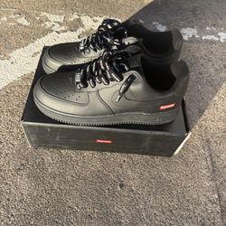 black Supreme Air Force 1