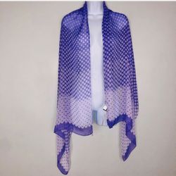 2 Chic Womens Scarf Oversized Purple White Lightweight Multifunctional 