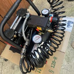 New Air Compressor Very Quiet And Air Nozzle/ tire gauge