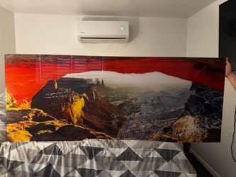 Cuadro de acrílico de montañas 70 x 20