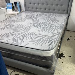 New Queen Bed With Mattress 
