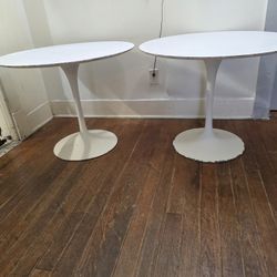 1970s Eero Saarinen for Knoll International Tulip Pedestal Dining Table 36" White Laminate Top