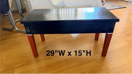 Small bench seat with storage