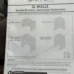 Bath/shower Walls, Acrylic, White