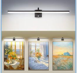 MantoLite 35'' Picture Lights For Wall,Vanity Lights For Bathroom,Plug-In Or Hardwired, 6000K 16W LED Dimmable Modern Bathroom Lighting Fixtures Over