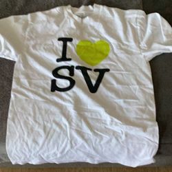 I Love SV  Sable Valley Men’s T Shirt Size Small Color White New 